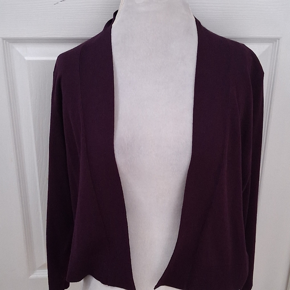 Calvin Klein Dark Purple Cropped Sweater    Size 1X
